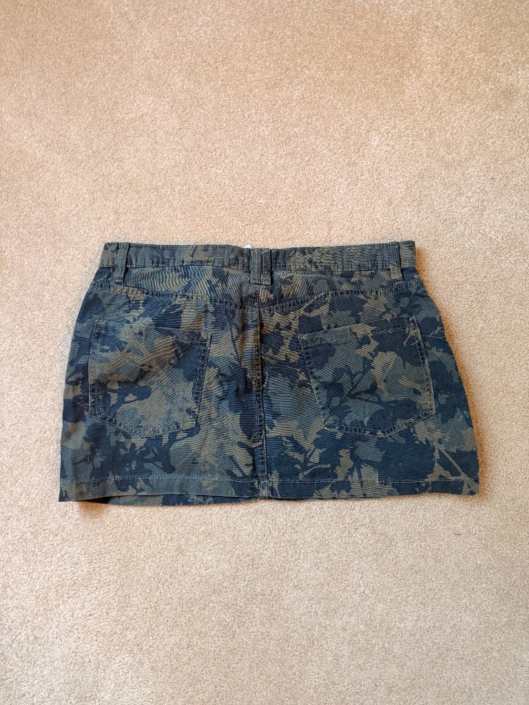 Bershka Camo Denim Mini Skirt — image 2 of 2